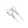 Дата кабель USB 2.0 AM to Lightning 1.0m Cafule Series Metal 2.4A White Baseus (CALJK-A02)