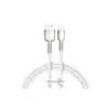 Дата кабель USB 2.0 AM to Lightning 1.0m Cafule Series Metal 2.4A White Baseus (CALJK-A02)