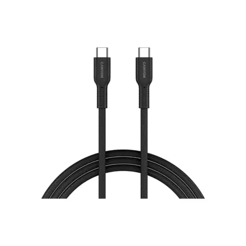 Дата кабель USB-C to USB-C 1.0m OnWire 60CL C-C 60W COLOR Braided 1m Black Canyon (CND-CCAP60AB10B)
