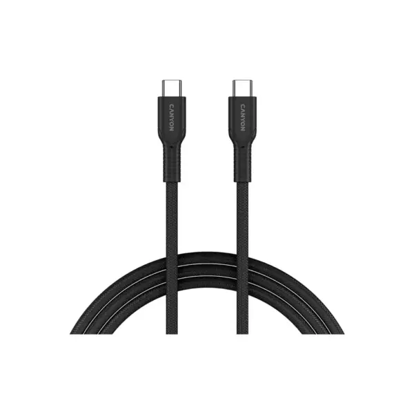 Дата кабель USB-C to USB-C 1.0m OnWire 60CL C-C 60W COLOR Braided 1m Black Canyon (CND-CCAP60AB10B)