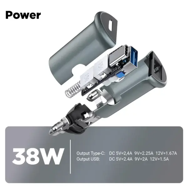 Зарядний пристрій Armorstandart USB Type-C PD20W + USB QC 3.0 Grey + cable Lightning (ARM82460)