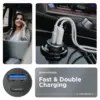 Зарядний пристрій Armorstandart USB Type-C PD20W + USB QC 3.0 Grey + cable Lightning (ARM82460)
