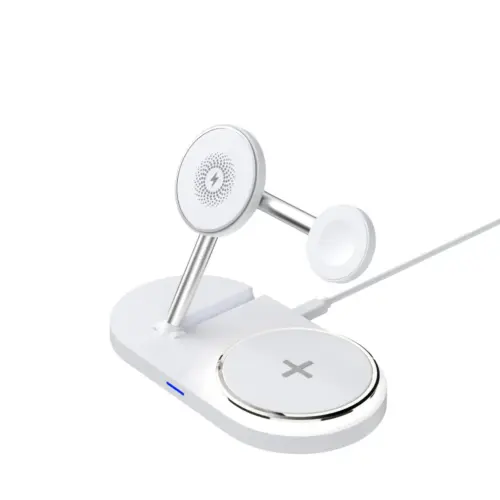 Зарядний пристрій Armorstandart Wireless Charging H101 3 in 1 Magnetic White (ARM78102)