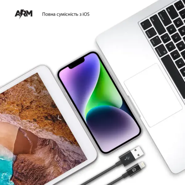 Дата кабель USB 2.0 AM to Lightning 1.0m black Armorstandart (ARM64287) Дата кабель USB 2.0 AM to Lightning 1.0m black Armorstandart (ARM64287)