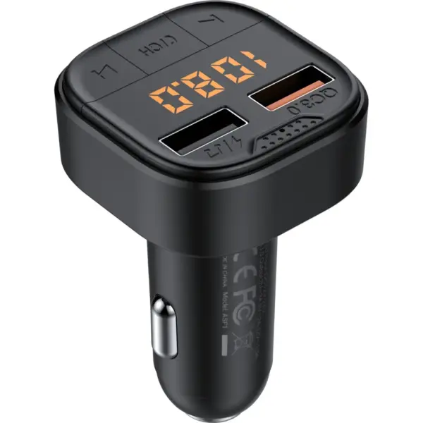 FM модулятор Armorstandart ASF1 18W QC3.0 2xUSB black (ARM82826)
