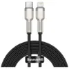 Дата кабель USB-C to Lightning 2.0m Cafule Metal PD 20W black Baseus (CATLJK-B01)