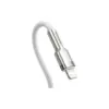 Дата кабель USB-C to Lightning 2.0m Cafule Metal PD 20W white Baseus (CATLJK-B02) Дата кабель USB-C to Lightning 2.0m Cafule Metal PD 20W white Baseus (CATLJK-B02)