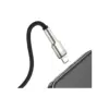 Дата кабель USB 2.0 AM to Lightning 1.0m Cafule Metal 2.4A black Baseus (CALJK-A01)