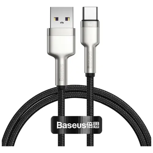 Дата кабель USB 2.0 AM to USB-C 1.0m Cafule Metal 66W black Baseus (CAKF000101)