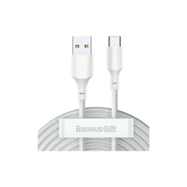 Дата кабель USB 2.0 AM to USB-C 1.5m 5A Simple WisdomKit (2PCS) white Baseus (TZCATZJ-02)