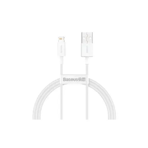 Дата кабель USB 2.0 AM to Lightning 0.25m Superior Fast Charging 2.4A white Baseus (CALYS-02)