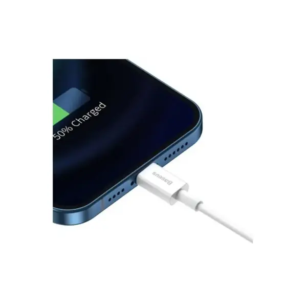 Дата кабель USB 2.0 AM to Lightning 2.0m Superior Fast Charging 2.4A white Baseus (CALYS-C02)