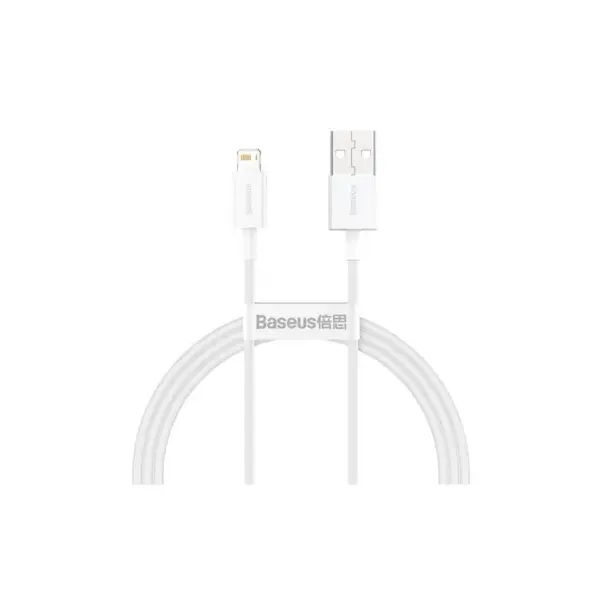 Дата кабель USB 2.0 AM to Lightning 2.0m Superior Fast Charging 2.4A white Baseus (CALYS-C02)