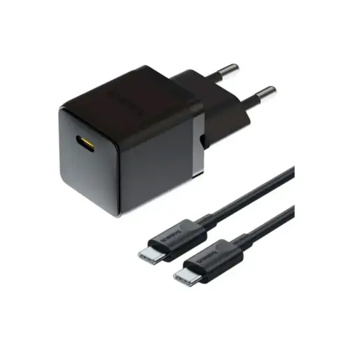 Зарядний пристрій Baseus Palm Fast Charger 1C 20W + Cable 1.0m Type-C 60W black (P10111602113-01)