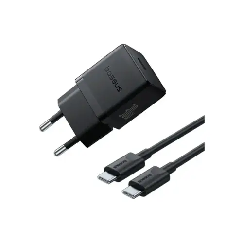 Зарядний пристрій Baseus Palm Fast Charger 1C 30W + Cable 1.0m Type-C 60W black (P10111605113-01)