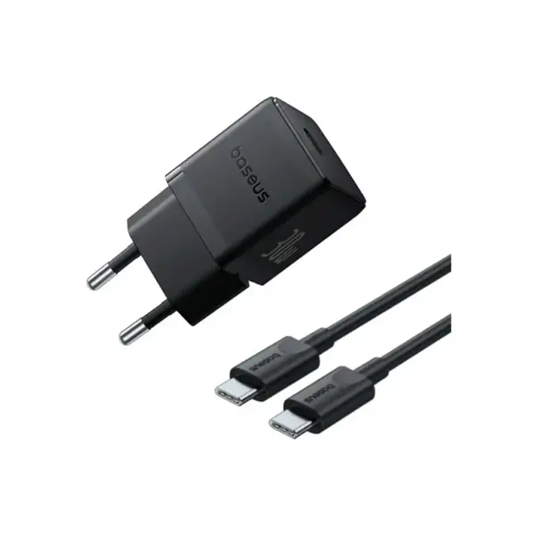 Зарядний пристрій Baseus Palm Fast Charger 1C 30W + Cable 1.0m Type-C 60W black (P10111605113-01)