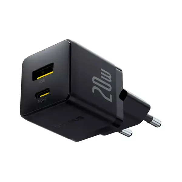 Зарядний пристрій Baseus Palm Fast Charger C+U 20W black (P10111608113-00)