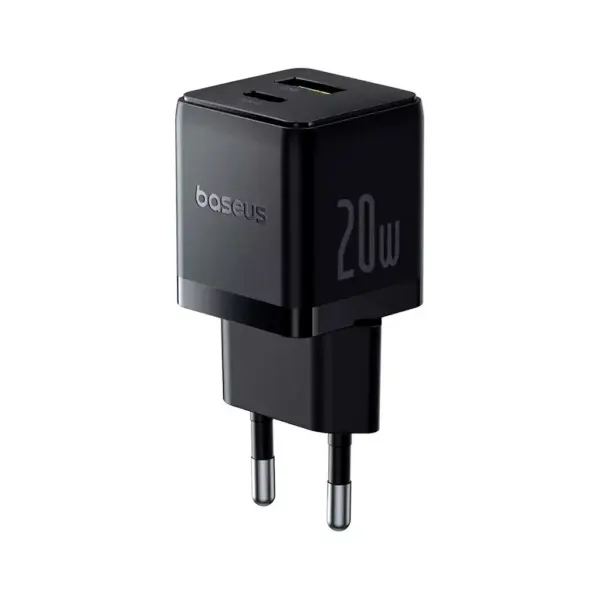 Зарядний пристрій Baseus Palm Fast Charger C+U 20W black (P10111608113-00)