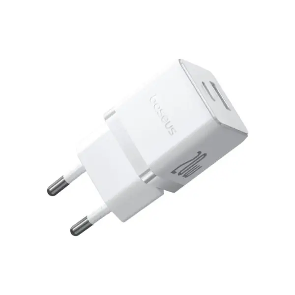 Зарядний пристрій Baseus Palm Fast Charger C+U 20W moon white (P10111608213-00)