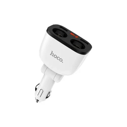 Зарядний пристрій HOCO HOCO Z28 Power ocean 2xUSB + display White (6957531091967)