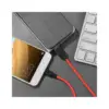 Дата кабель USB 2.0 AM to USB-C 1.0m 2A silicone X21 black+red HOCO (6957531071419)