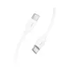 Дата кабель USB-C to USB-C 1.0m Magic silicone PD 60W X87 white HOCO (6931474783264)