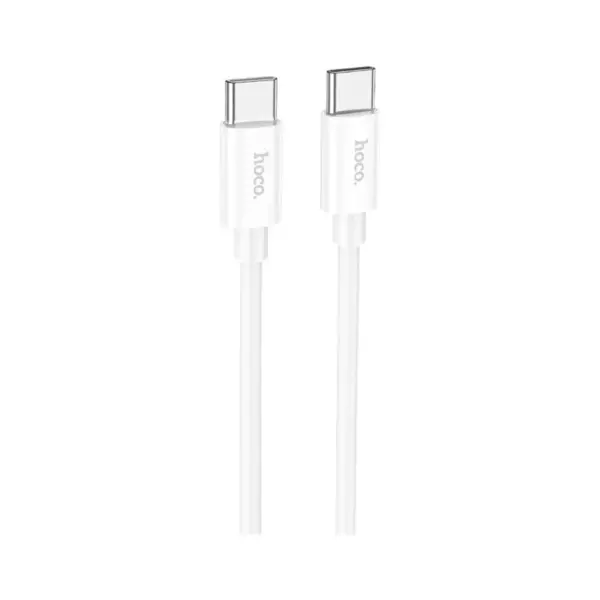 Дата кабель USB-C to USB-C 1.0m Magic silicone PD 60W X87 white HOCO (6931474783264)