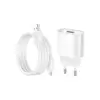 Зарядний пристрій HOCO C109A Fighter USB QC3.0 + cable Micro 5P White (6931474784827)