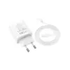 Зарядний пристрій HOCO C80A Plus Rapido 1xUSB-C PD20W + 1xUSB QC3.0 + cable USB-C to Lightning White (6931474779892)