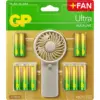 Батарейка Gp AA * 12 + AAA * 12 Ultra Alcaline + fan (4891199233982)