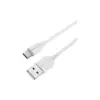 Дата кабель USB 2.0 AM to USB-C 1.0m 2.4A PVC BX14 white BOROFONE (6957531089995)