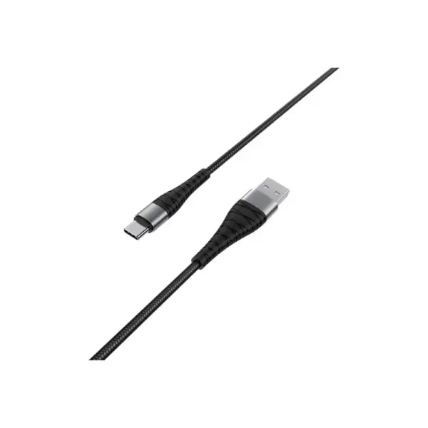 Дата кабель USB 2.0 AM to USB-C 1.0m 2.4A nylon BX32 black BOROFONE (6931474710451)