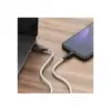 Дата кабель USB 2.0 AM to USB-C 1.0m 3A silicone BX42 white BOROFONE (6931474736772)
