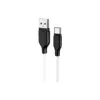 Дата кабель USB 2.0 AM to USB-C 1.0m 3A silicone BX42 white BOROFONE (6931474736772)