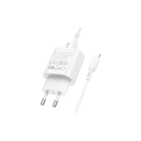 Зарядний пристрій BOROFONE BA82A Platinum USB-C PD25W + cable USB-C to Lightning White (6941991112263) Зарядний пристрій BOROFONE BA82A Platinum USB-C PD25W + cable USB-C to Lightning White (6941991112263)
