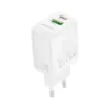 Зарядний пристрій BOROFONE BN27 Fuente 1xUSB-C PD20W + 1xUSB QC3.0 White (6941991120268)