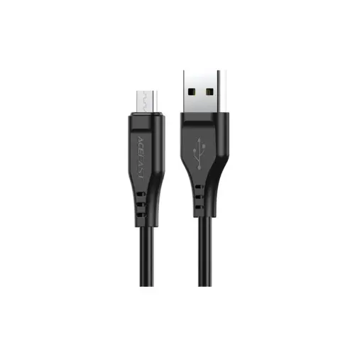 Дата кабель USB 2.0 AM to Micro 5P 1.2m 2.4A TPE C3-09 black Acefast (6974316280880)