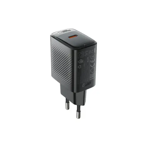 Зарядний пристрій Acefast A104 USB-C PD25W GaN Black (6974316283355)