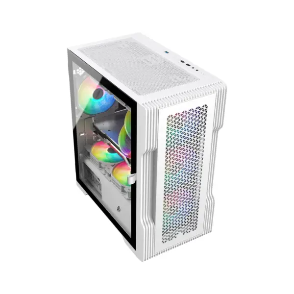 Корпус для ПК 1stPlayer T3-WH-4F1-W