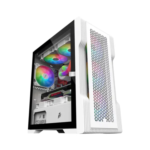 Корпус для ПК 1stPlayer T3-WH-4F1-W