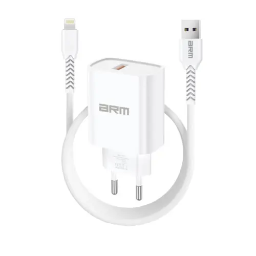 Зарядний пристрій Armorstandart AR012 Basic USB 24W + cable USB to Lightning White (ARM69894)