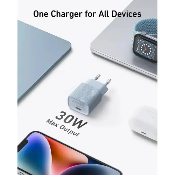 Зарядний пристрій Anker PowerPort 511 Nano IV 30W USB-C White (A2337G21)