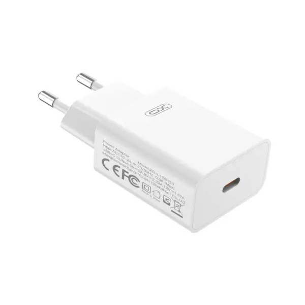 Зарядний пристрій XO L126 20W USB-C PD White (L126_White)
