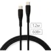 Дата кабель USB-C to USB-C 1.2m 60W Silicon Black Vinga (VCDCCC2612SB)