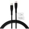 Дата кабель USB-C to USB-C 1.2m 100W Chip Silicon Black Vinga (VCDCCC21012SB)
