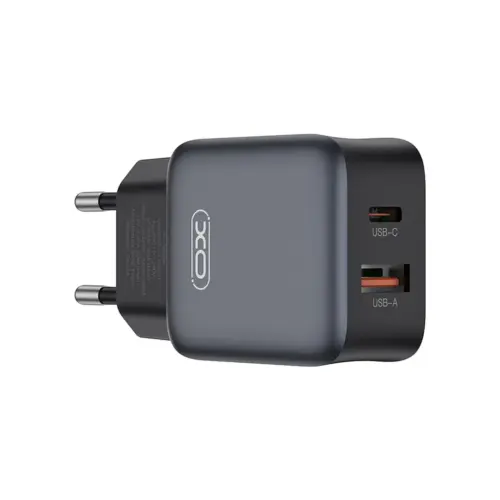Зарядний пристрій XO L156 USB-C PD30W + USB-A QC3.0 Black (L156.black)