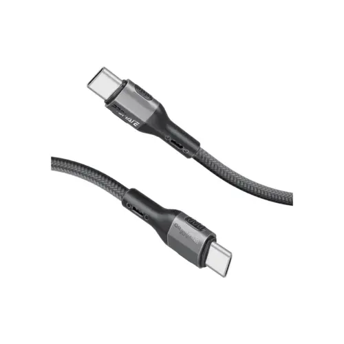 Дата кабель USB-C to USB-C 1.2m 60W PD FletchLink-CC black Promate (fletchlink-cc.black)
