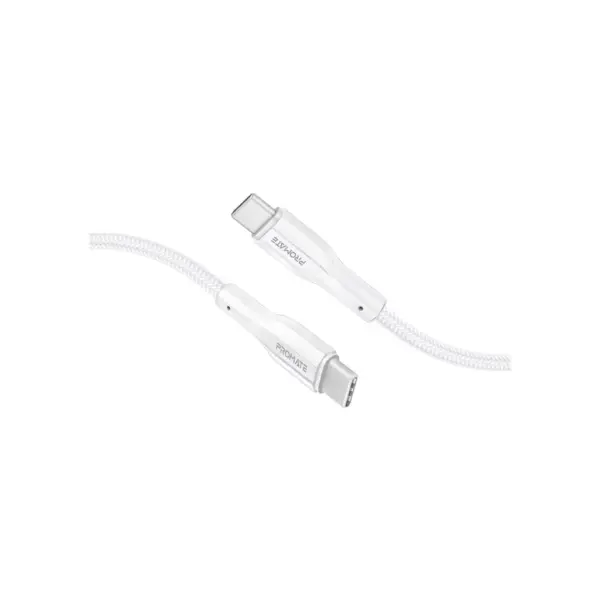 Дата кабель USB-C to USB-C 2.0m 3A xCord-CC200 white Promate (xcord-cc200.white)