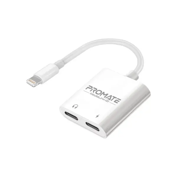 Адаптер Lightning to Lightning 12W + Lightning audio Promate (medialink-i2i)