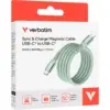 Дата кабель USB-C to USB-C 1.2m Magnetic 100W green Verbatim (31855)